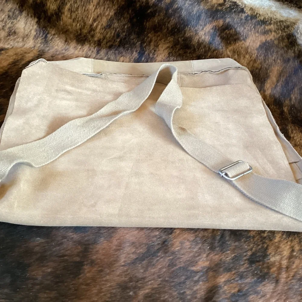 GAP Genuine Raw Leather Briefcase Crossbody Handbag